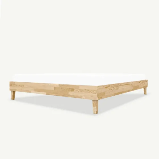Lit en bois chêne naturel collection Frame