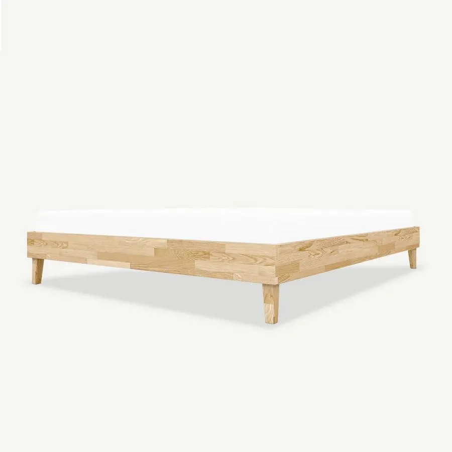 Lit en bois chêne naturel collection Frame