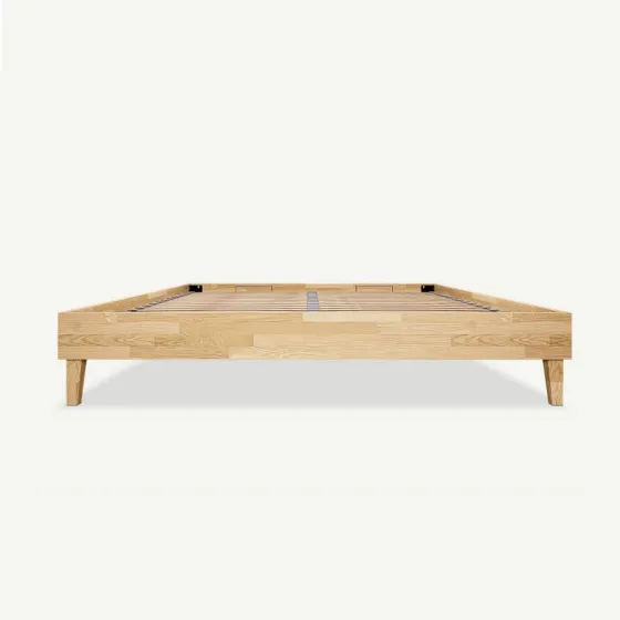 Cadre de lit deux places en bois chêne naturel collection Frame