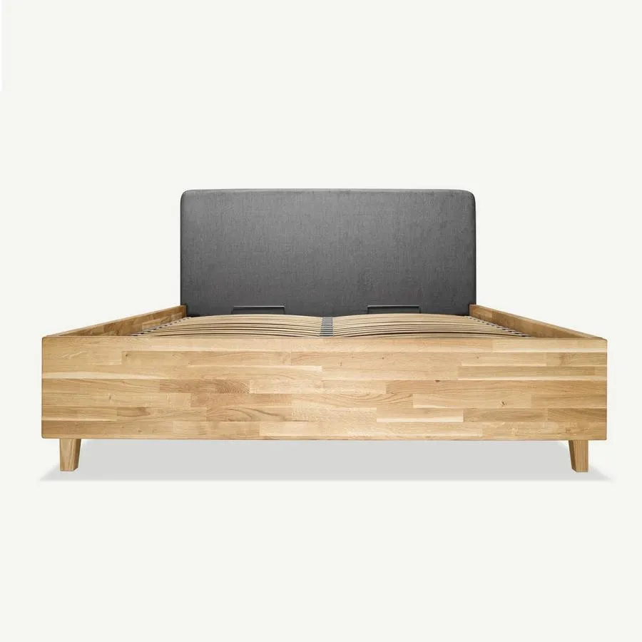 Lit coffre chêne chambre adulte collection Classy