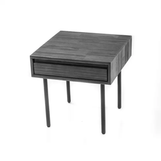 Chevet en bois acacia avec pieds métal Savona