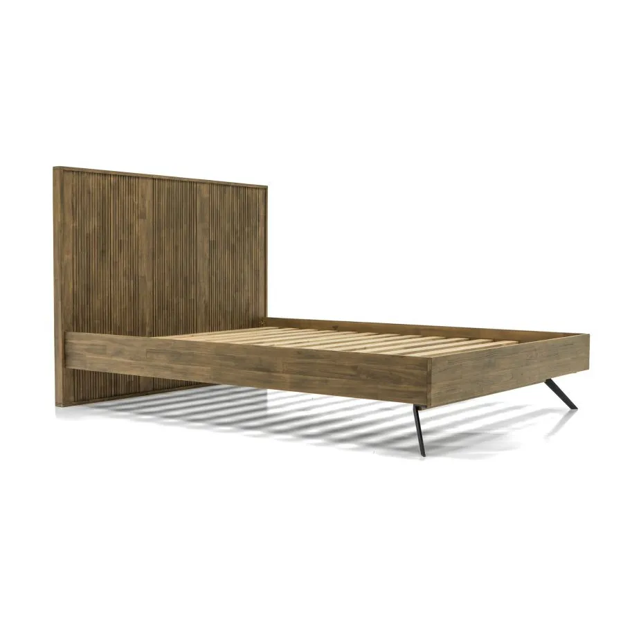 Lit bois 180x200 acacia massif naturel Kya
