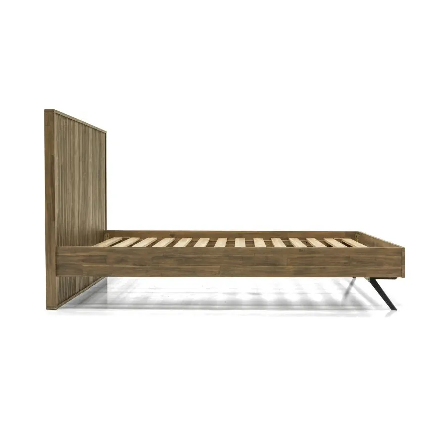 Lit bois 180x200 acacia massif naturel Kya