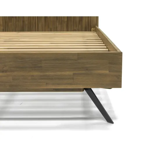 Lit bois 180x200 acacia massif naturel Kya