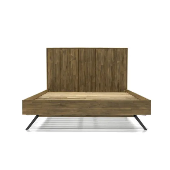 Lit bois 180x200 acacia massif naturel Kya