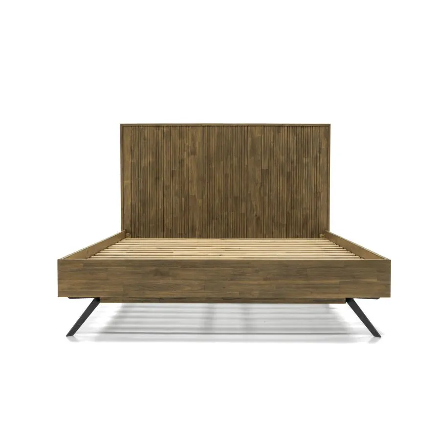 Lit bois 180x200 acacia massif naturel Kya