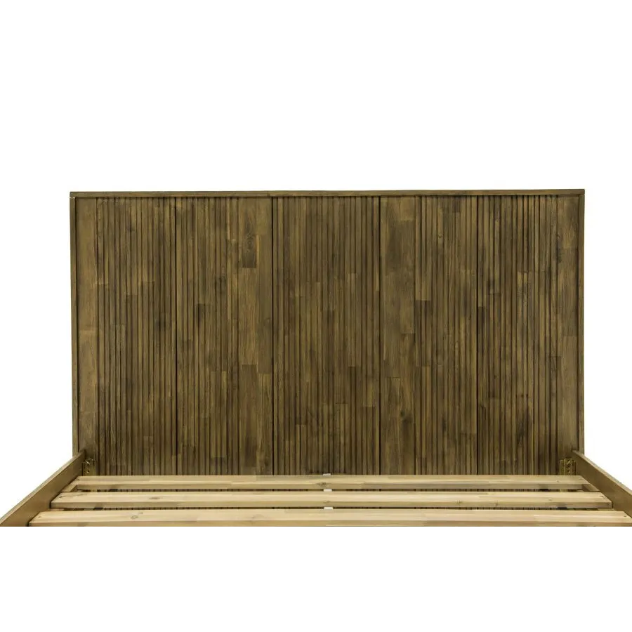 Lit bois 180x200 acacia massif naturel Kya