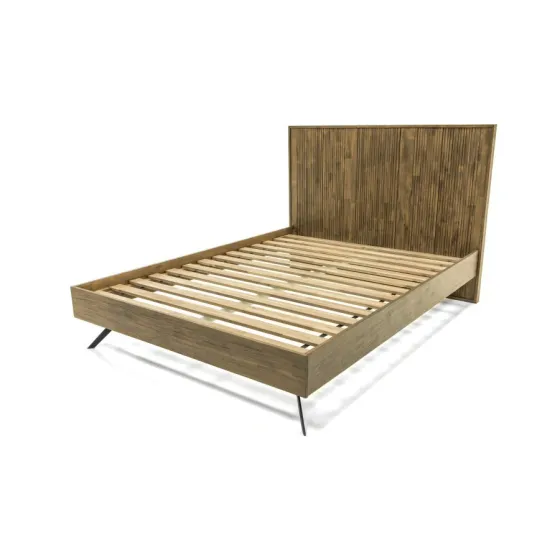 Lit bois 180x200 acacia massif naturel Kya