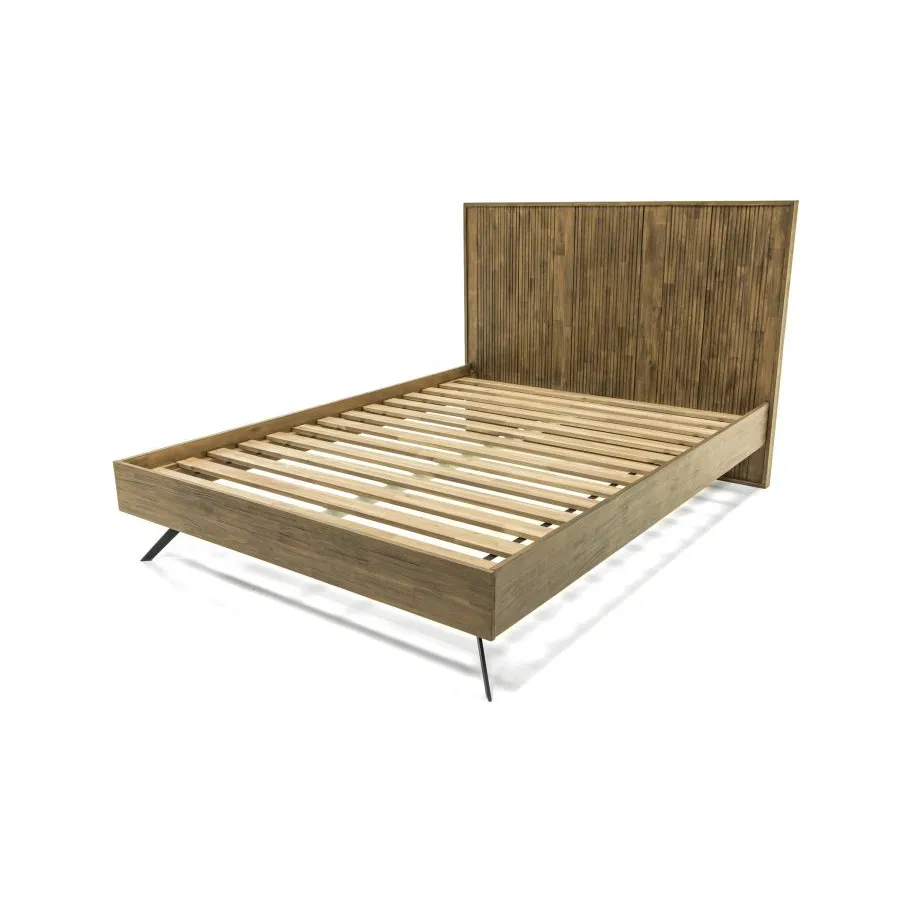 Lit bois 180x200 acacia massif naturel Kya