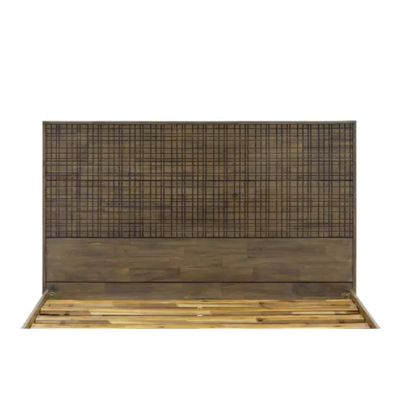 Lit bois massif 180x200 finition acacia collection Mokka