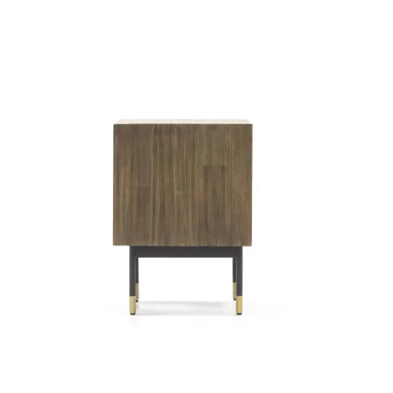 Table de chevet bois acacia 1 tiroir 1 niche Mokka
