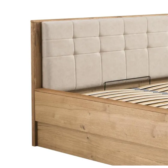 Lit coffre bois 140x200 gain de place collection Verona
