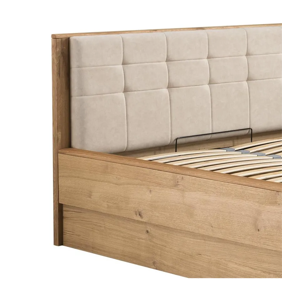 Lit coffre bois 140x200 gain de place collection Verona