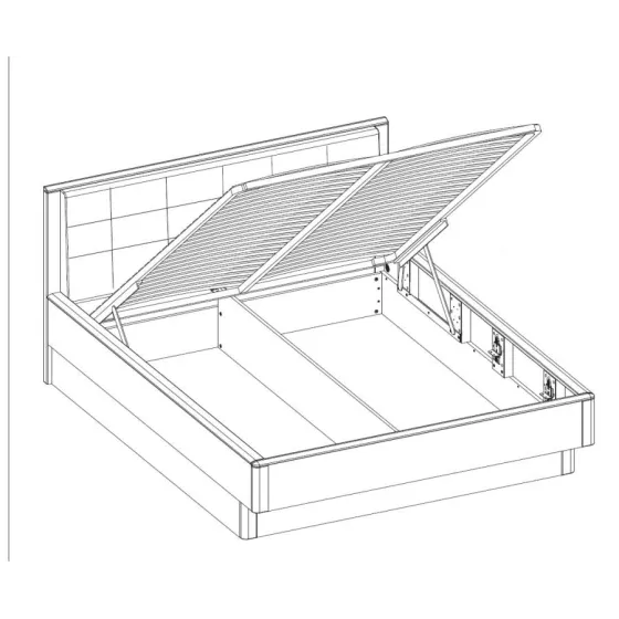 Lit coffre bois 160x200 gain de place collection Verona
