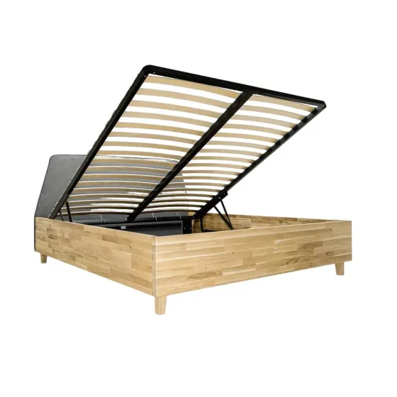 Lit coffre bois 2 places collection Bergen