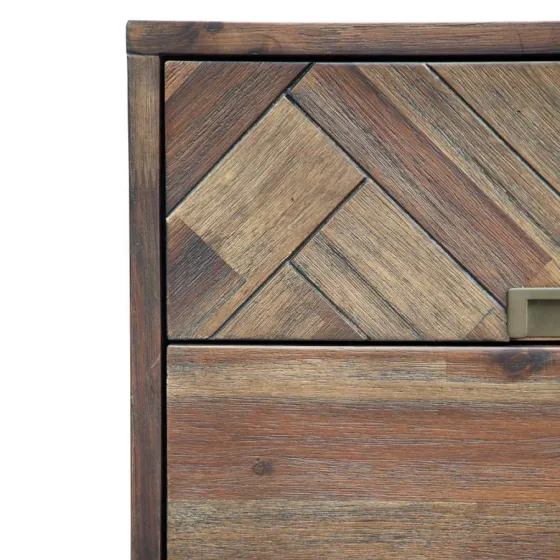 Commode en bois massif acacia 5 tirois Ash