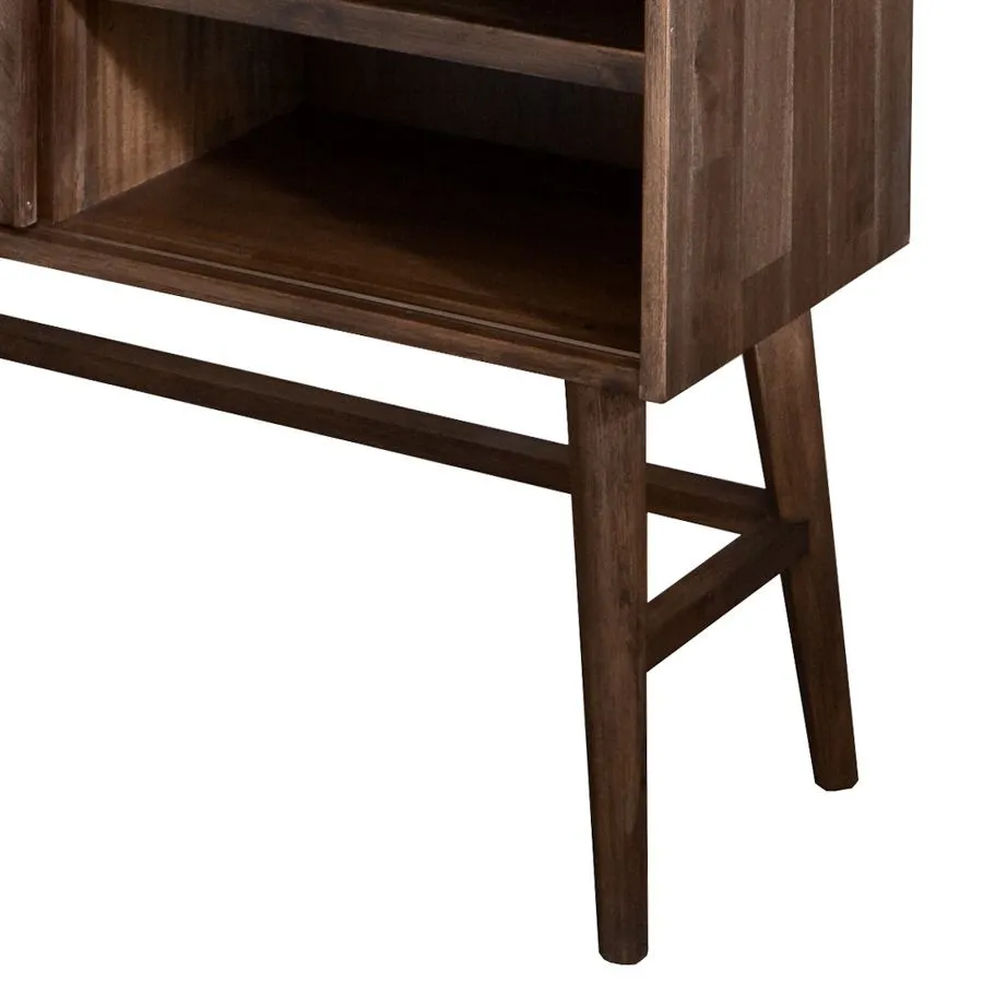 Buffet vaisselier bois massif finition acacia Ash