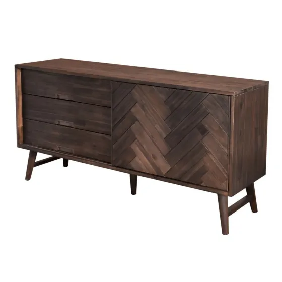 Buffet bois massif acacia coloris marron Ash