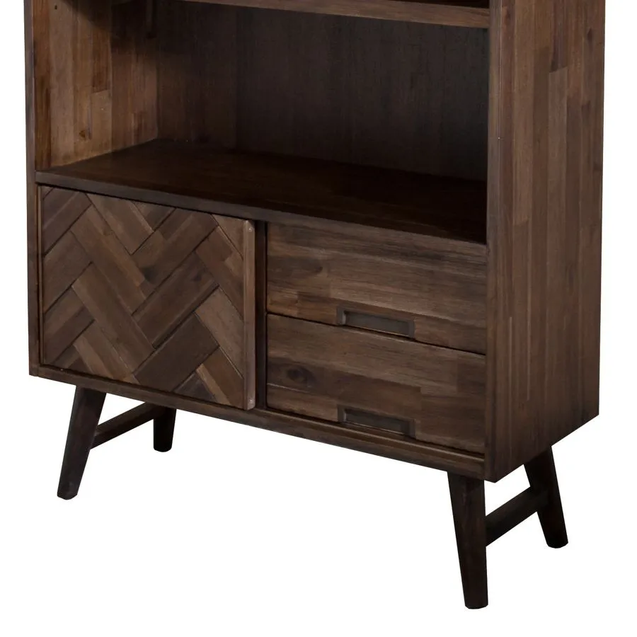 Bibliothèque bois naturel massif acacia Ash