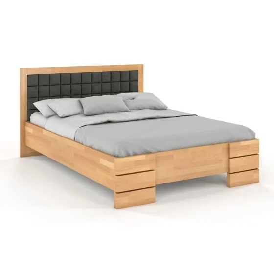 Lit coffre en bois naturel 140x190  collection PRADO