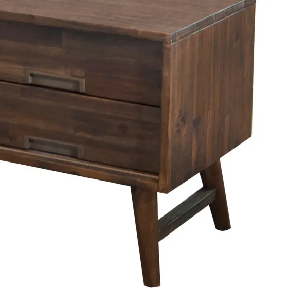 Meuble TV en bois massif acacia marron Ash