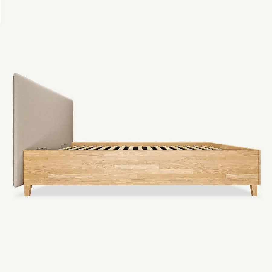 Lit coffre bois avec sommier relevable collection Vivo