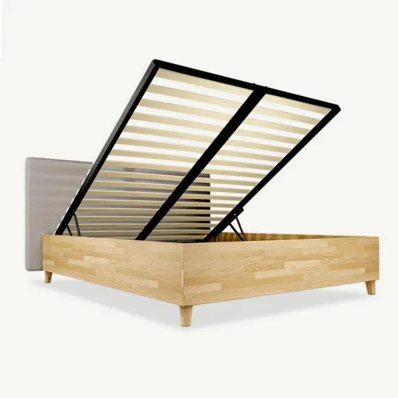 Lit coffre bois massif moderne collection Vivo