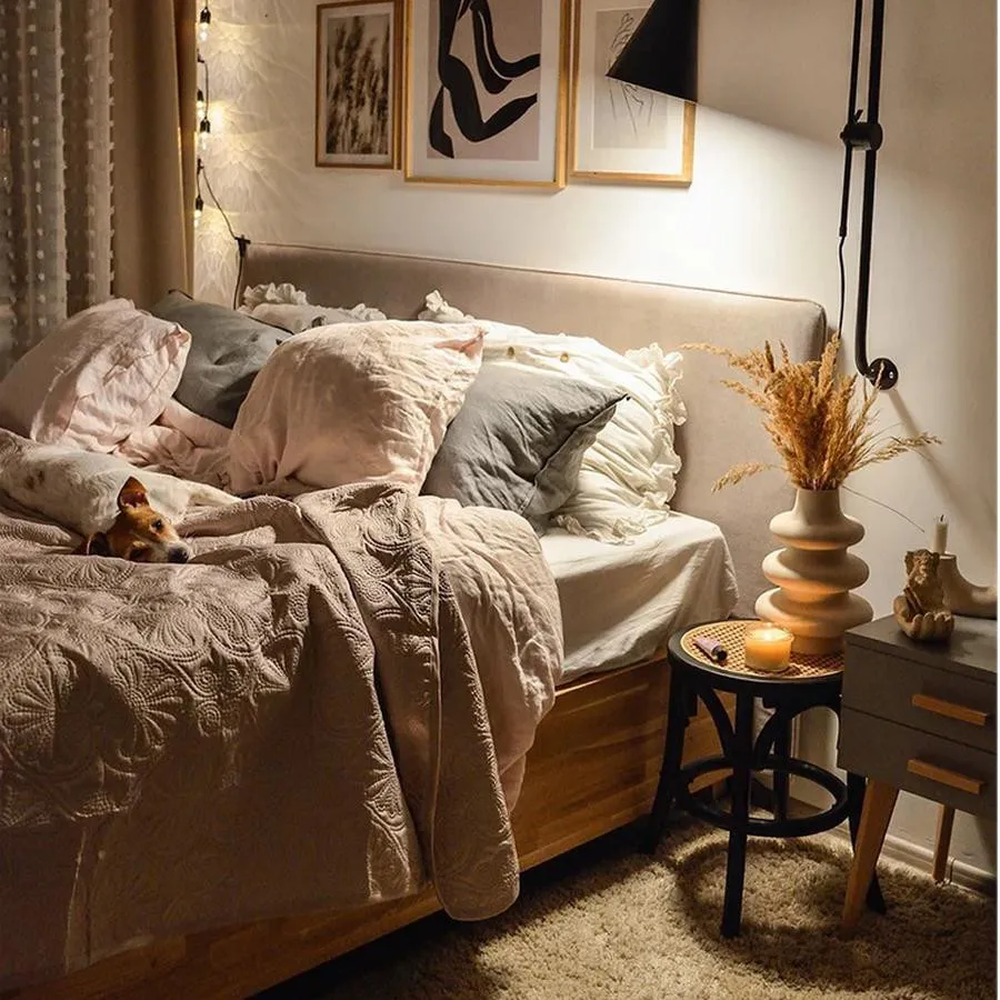 Lit coffre bois tete de lit capitonnee collection Vivo