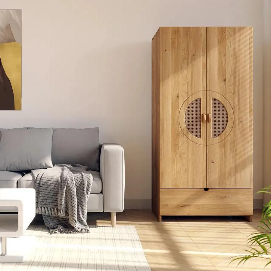 Armoire dressing chêne massif collection ANO