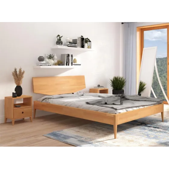 Lit en bois massif chambre adulte collection VERO