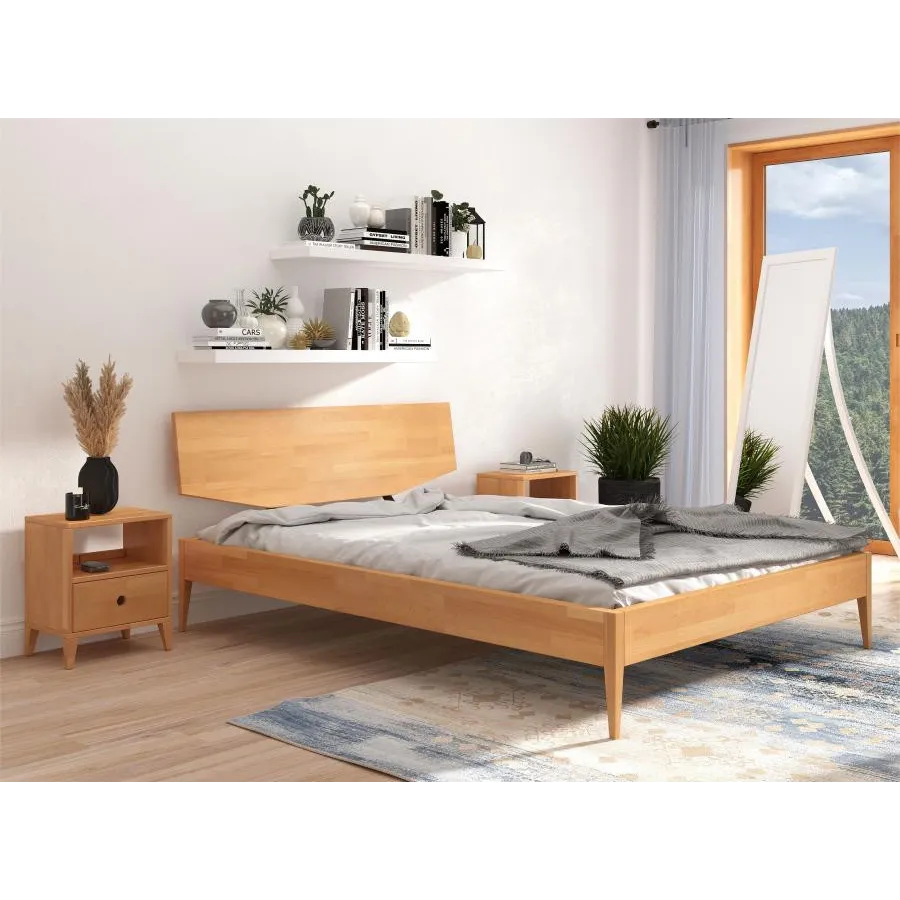 Lit en bois massif chambre adulte collection VERO