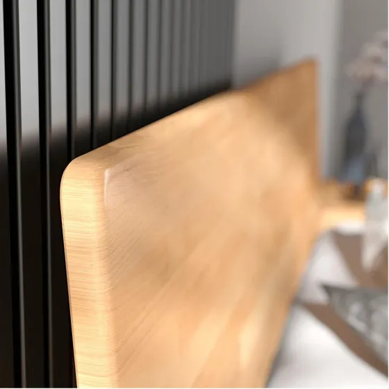 Lit bois massif naturel 160x200 collection Ambre