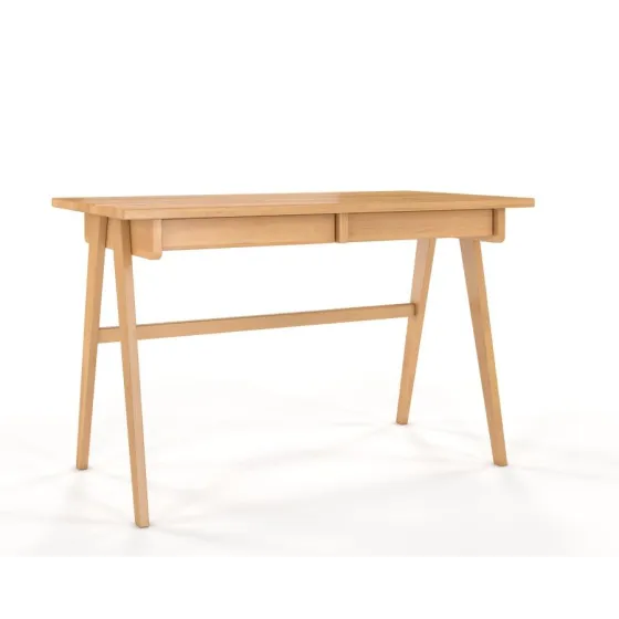 Bureau bois massif deux tiroirs collection Niko