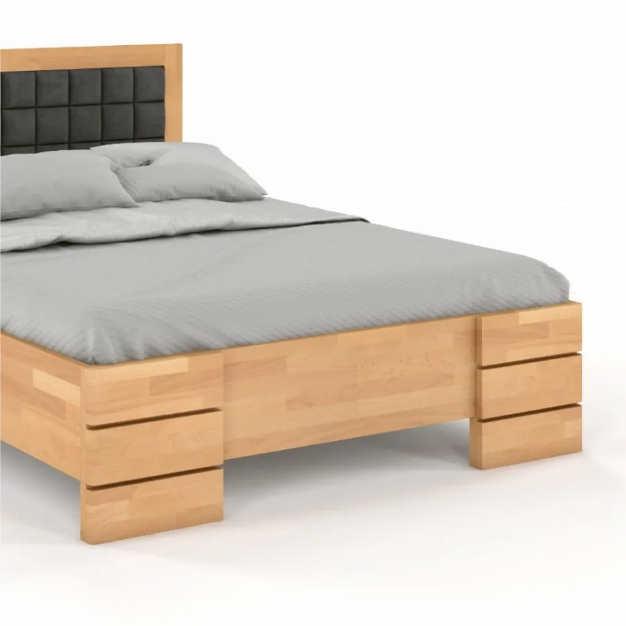 Lit 2 places en bois finition haut de gamme collection PRADO