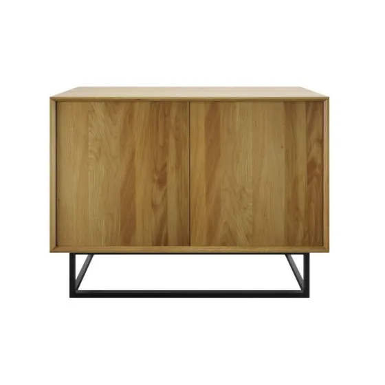 Commode chêne massif et métal 2 portes collection Hey