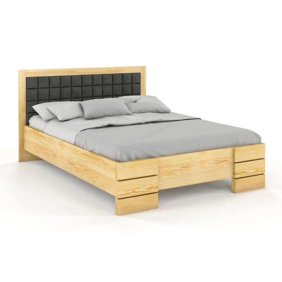 lit en pin 140x200 finition naturel collection PRADO