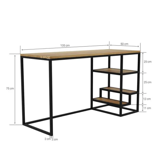 Bureau bois métal noir collection Loft