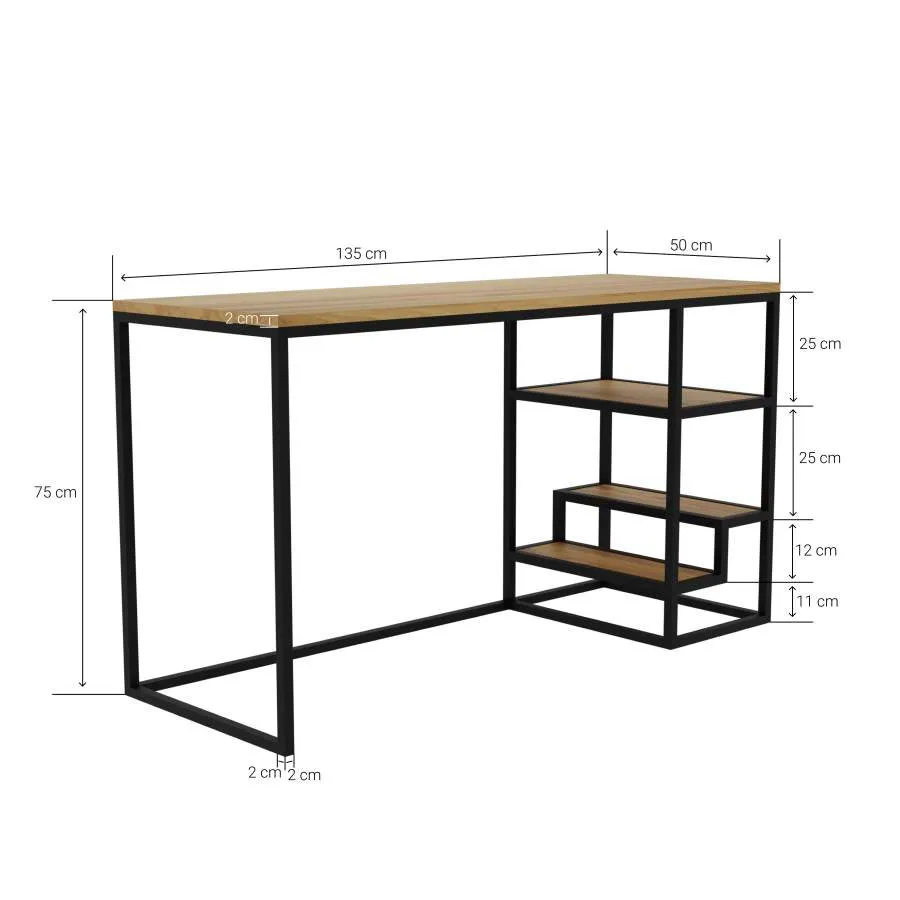 Bureau bois métal noir collection Loft