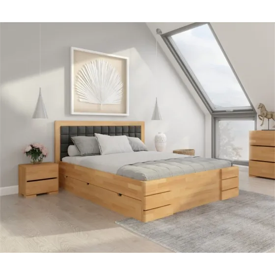 lit avec rangement bois pour chambre collection PRADO