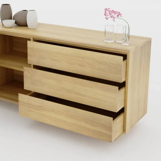 Buffet bois et blanc collection Loft