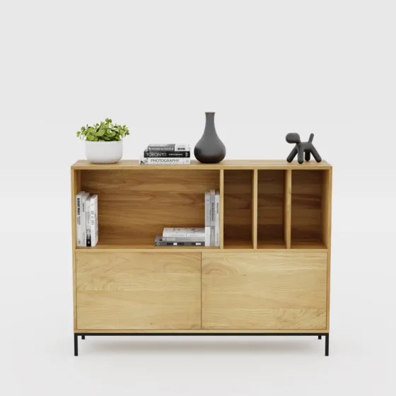 Buffet bois avec pieds métal collection Smooth
