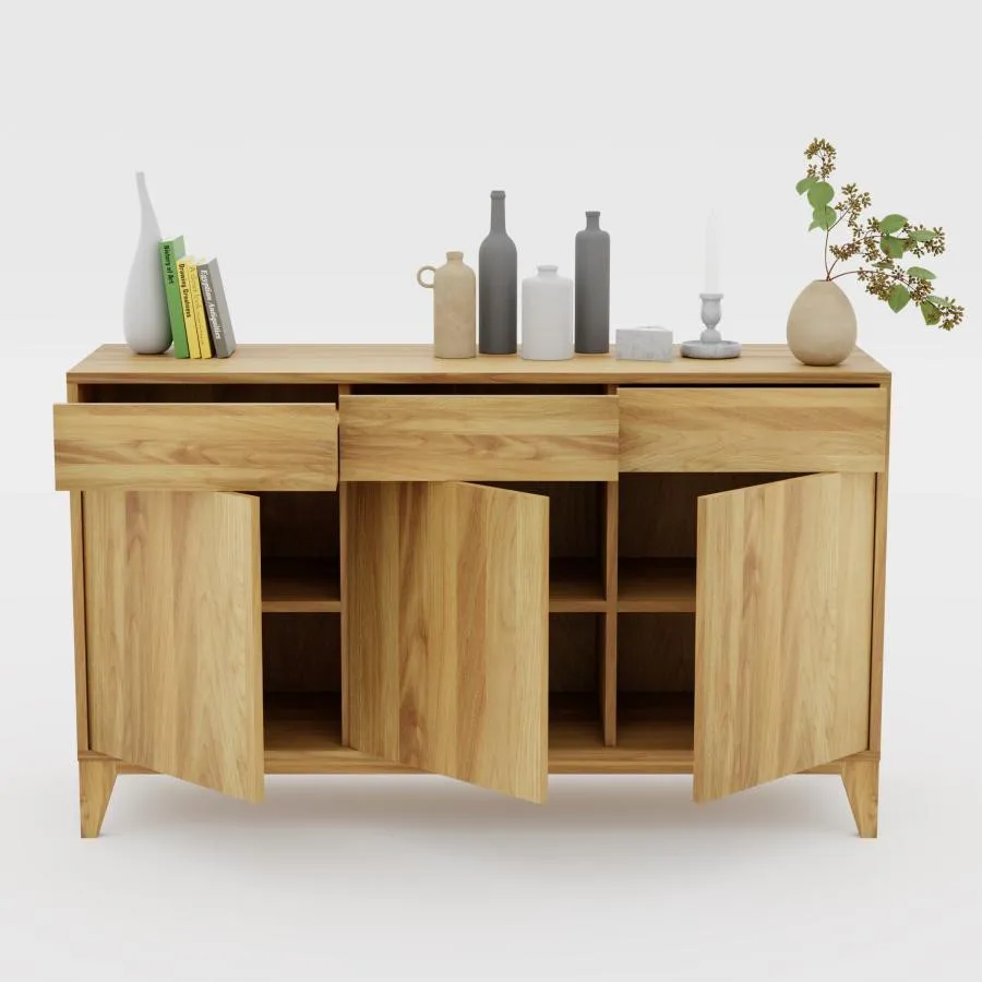 Buffet bois portes et tiroirs collection Luneo