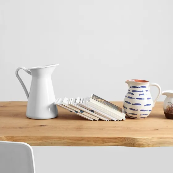 Table de repas plateau chêne naturel collection Novo