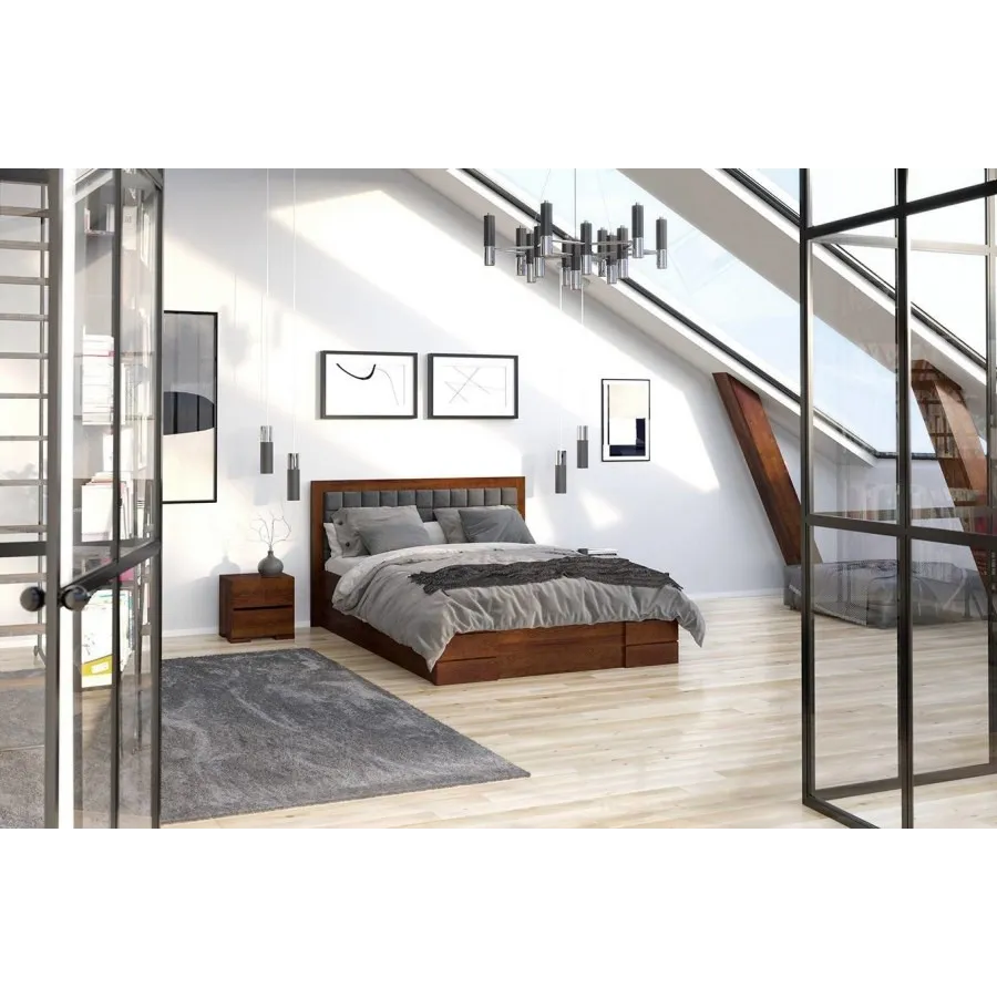 lit rangement bois pour chambre moderne collection PRADO