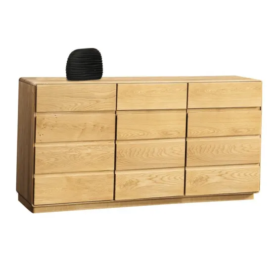 Grande commode bois naturel chambre adulte collection VERONA