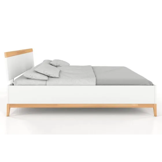 Lit coffre bois blanc mat collection Göteborg
