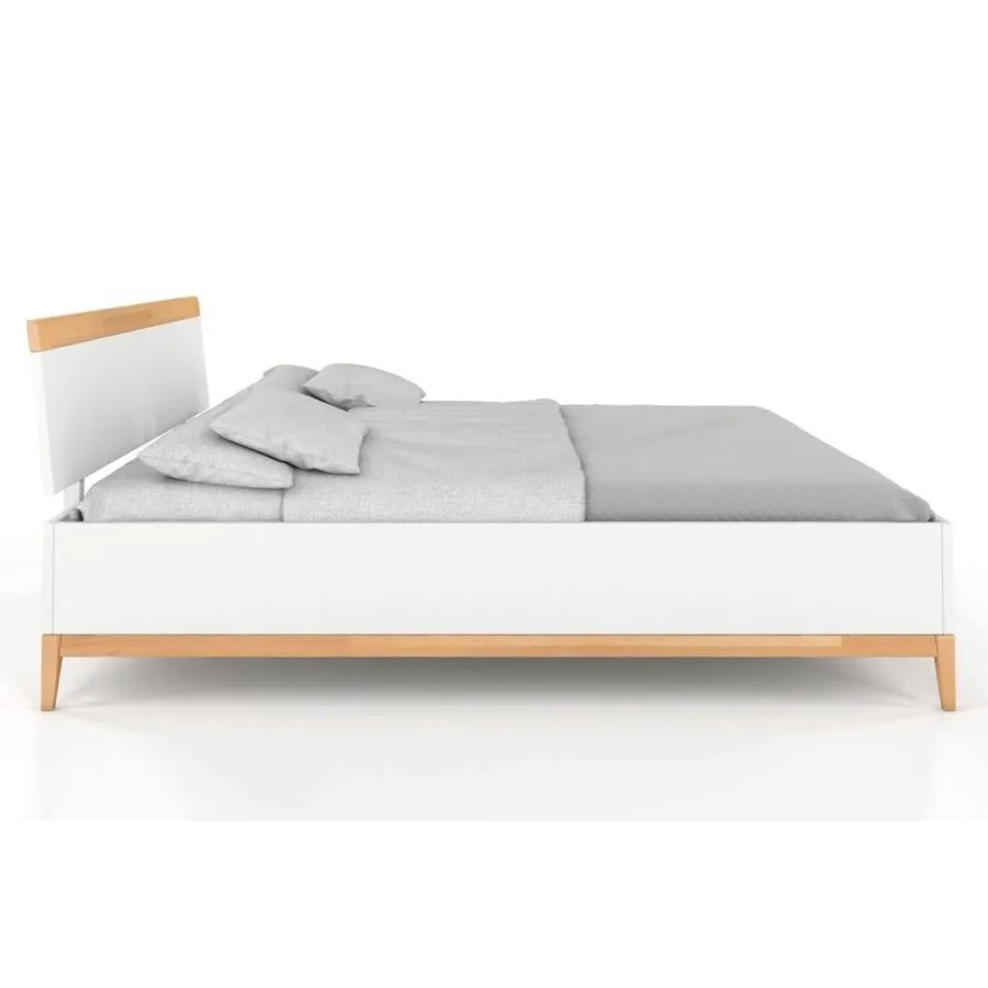 Lit coffre bois blanc mat collection Göteborg