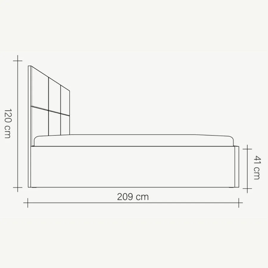 Lit coffre bois massif 160x200 collection LUND