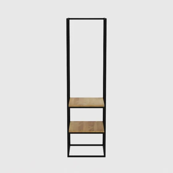 Porte manteau métal noir et bois collection Luzz