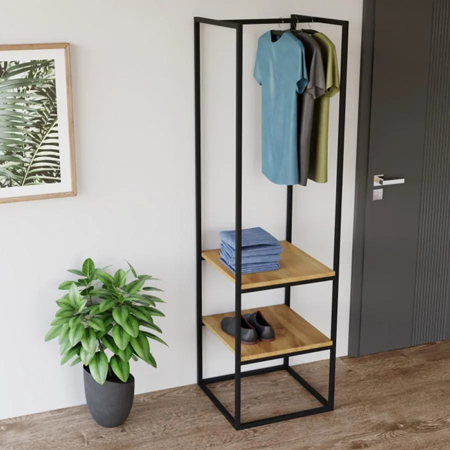 Porte manteau métal et bois massif collection Luzz